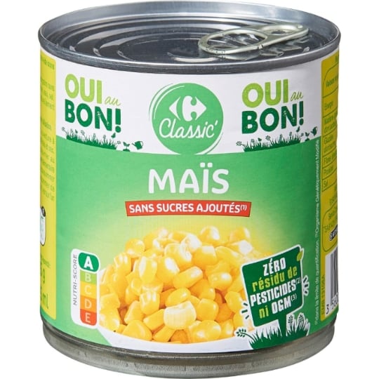 Maïs sans sucres ajoutés CARREFOUR CLASSIC'