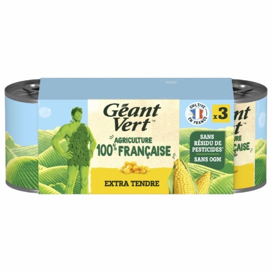 Maïs Doux Extra Tendre Sans Résidu De Pesticides GEANT VERT