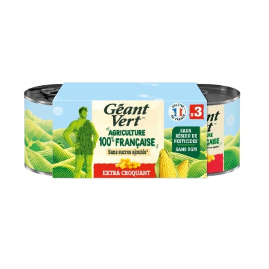 Maïs Doux Extra Croquant Sans Résidu De Pesticides GEANT VERT