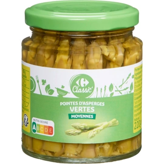 Pointes asperges vertes moyennes CARREFOUR CLASSIC'