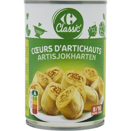 Cœurs d'artichauts 8/10 unités CARREFOUR CLASSIC'