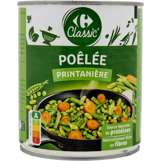 Poêlée printanière - Mélange de légumes cuisinés sous vide Mélange de légumes cuisinés sous vide CARREFOUR CLASSIC'
