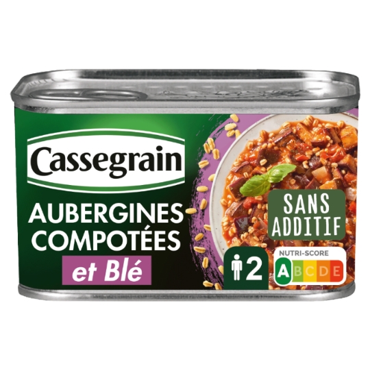 Aubergines Compotées et Blé CASSEGRAIN