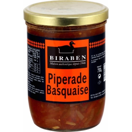 Plat cuisiné piperade basquaise BIRABEN