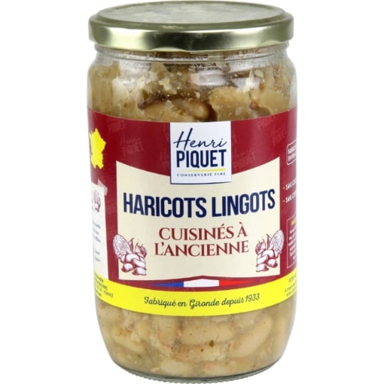 Plat cuisiné haricots Lingots ancienne H. PIQUET