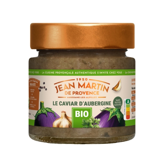 Caviar D'aubergine Sans Sucres Ajoutés JEAN MARTIN DE PROVENCE