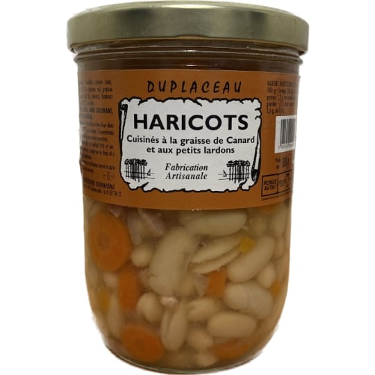 Légumes cuisinés haricots & lardons