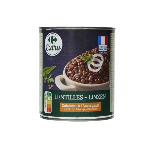 Lentilles cuisinées à l'Auvergnate CARREFOUR EXTRA