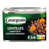 Lentilles préparées tendres et fondantes CASSEGRAIN