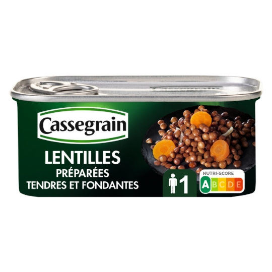 Lentilles préparées tendres et fondantes CASSEGRAIN