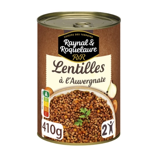 Plat Individuel Lentilles cuisinées RAYNAL ET ROQUELAURE