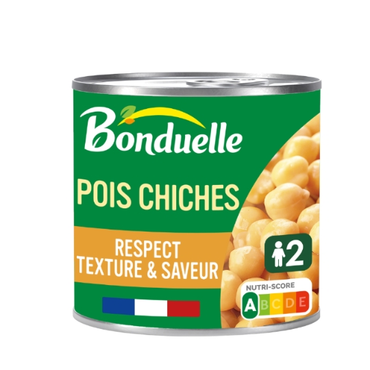Pois chiches cuits dans très peu de jus BONDUELLE