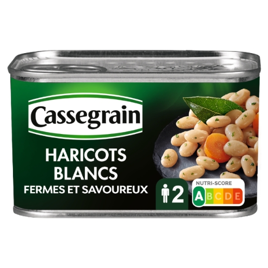 Haricots blancs préparés fermes et fondants CASSEGRAIN