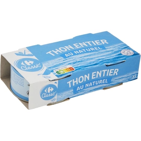 Thon Entier au Naturel CARREFOUR CLASSIC'