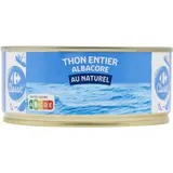 Thon Entier Albacore au Naturel CARREFOUR CLASSIC'