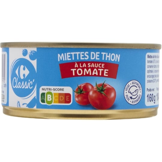 Miettes de Thon à la Sauce Tomate CARREFOUR CLASSIC'