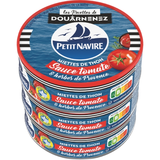 Miettes de Thon à la Sauce Tomates et Herbes de Provence PETIT NAVIRE