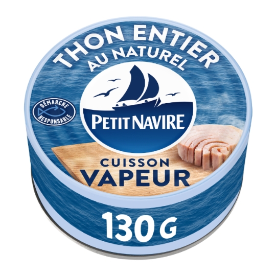 Thon Entier Cuit Vapeur au Naturel PETIT NAVIRE