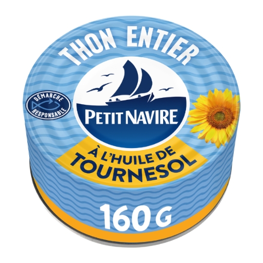 Thon Entier à l'Huile de Tournesol PETIT NAVIRE