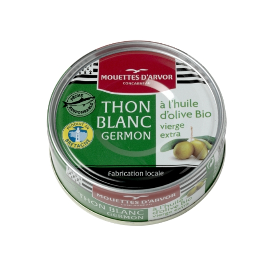 Thon blanc germon à l'huile d'olive Bio MOUETTES D'ARVOR