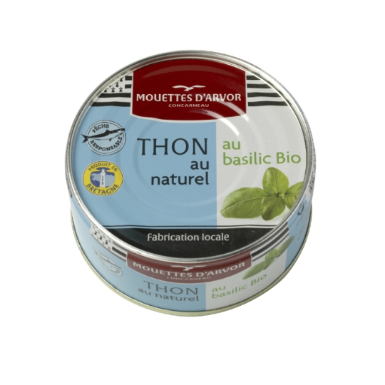 Thon listao au naturel et basilic Bio MOUETTES D'ARVOR