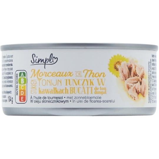 Morceaux de Thon à l'Huile de Tournesol SIMPL