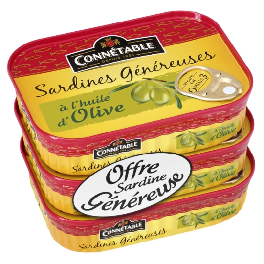 Sardines à l'Huile d'Olive Vierge Extra CONNETABLE