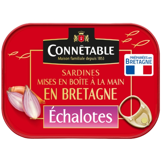 Sardines à l'Huile d'Olive Vierge Extra et Echalotes CONNETABLE