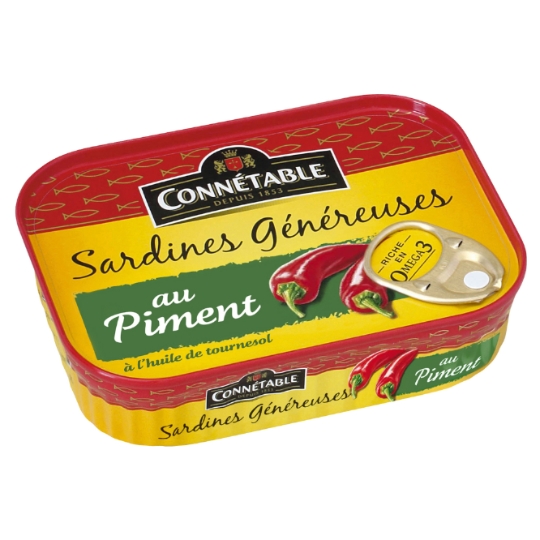 Sardines à l'Huile de Tournesol et Piment CONNETABLE
