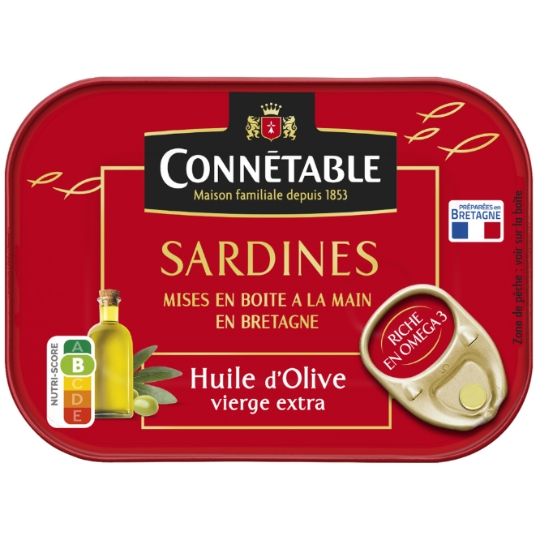 Sardines à l'Huile d'Olive Vierge Extra CONNETABLE