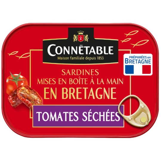 Sardines à l'Huile d'Olive Vierge Extra et Tomates Séchées CONNETABLE