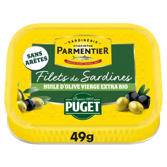 Filets de Sardines à l'Huile d'Olive Vierge Extra Bio PARMENTIER