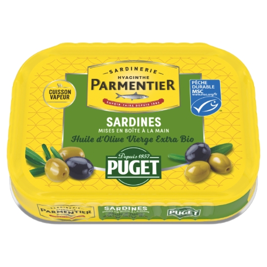 Sardines à l'Huile d'Olive Vierge Extra Bio PARMENTIER
