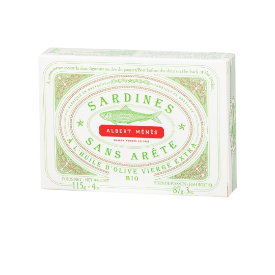 Sardines Sans arête à l'huile d'olive vierge extra ALBERT MENES