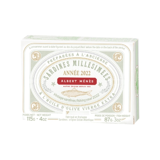 Sardines Millessimees à l'huile d'olive vierge extra ALBERT MENES