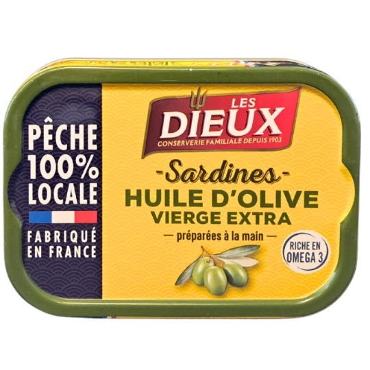 Sardines A 'Huile d'Olive Vierge Extra LES DIEUX