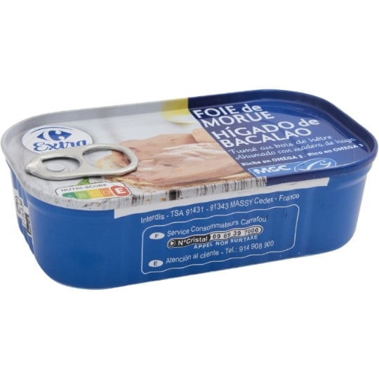 Foie de morue Fumés MSC CARREFOUR EXTRA