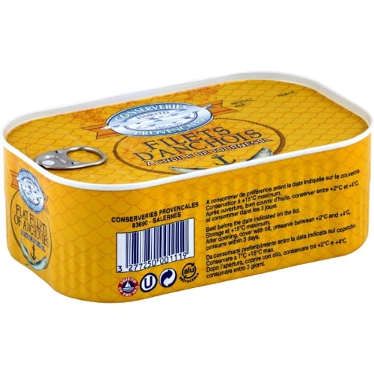Filets d'anchois huile de tournesol CONSERVERIES PROVENCALES