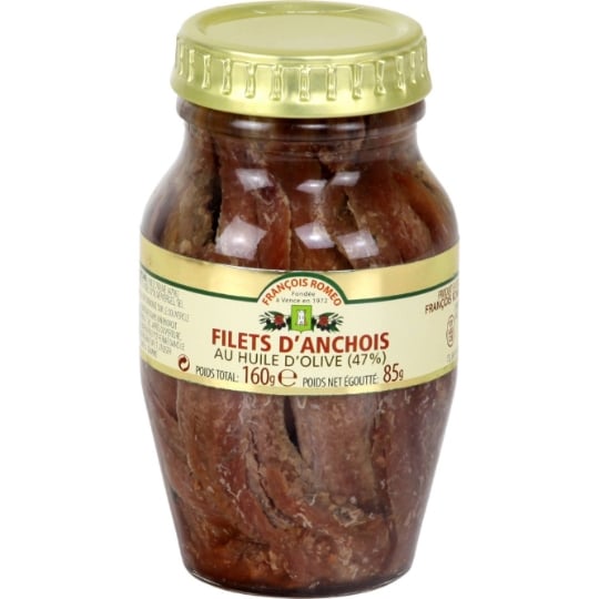 Filets d'anchois huile d'olive FRANCOIS ROMEO