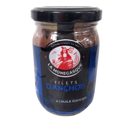 Filets d'anchois à l'huile équilibre LA MONEGASQUE