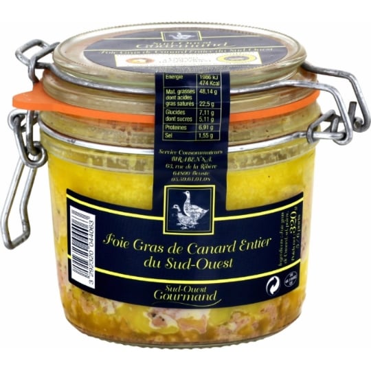 Foie gras de canard entier Sud-Ouest IGP SUD-OUEST GOURMAND