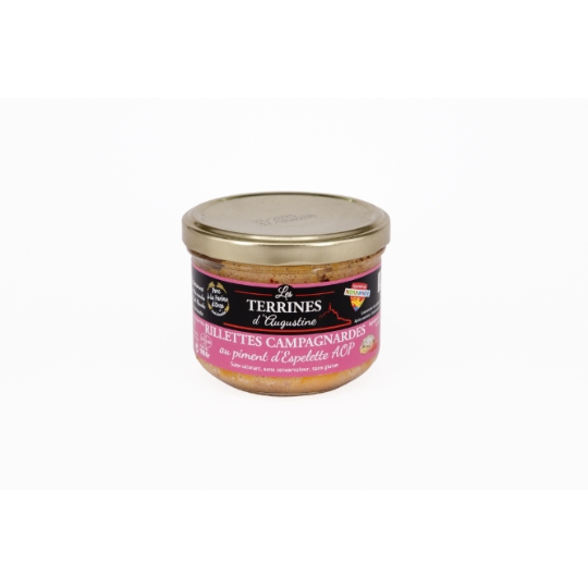 Rillettes Campagnardes au Piment d'Espelette AOP LES TERRINES D'AUGUSTINE