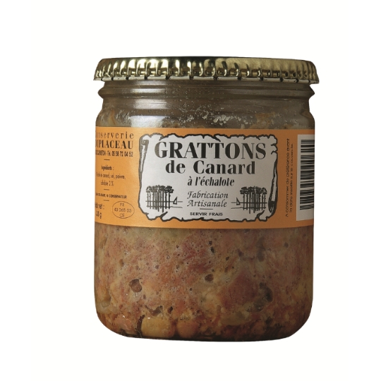 Grattons de canard à l'échalote