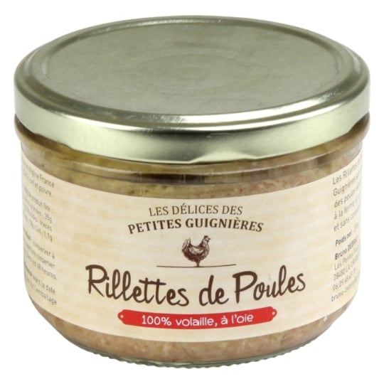 Rillettes de poules 100% volaille, à l'oie