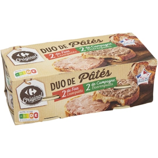 Assortiment Duo Pâté de Foie et de Campagne CARREFOUR ORIGINAL