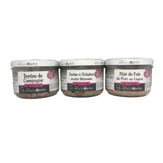 Terrines de campagne, béarnaise & porc cognac  ALAIN MARTIN