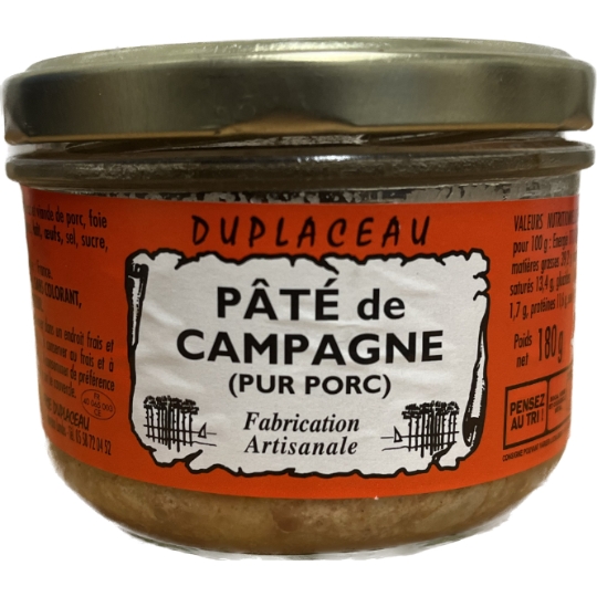 Pâté de Campagne Verrine CONSERVERIE DUPLACEAU