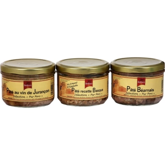 Pâtés 3 recettes sélection 'pur porc' JM BEDOURA