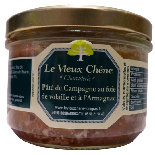 Pâté de Campagne au Foie de Volaille et à l'Armagnac Gastronomie LE VIEUX CHENE