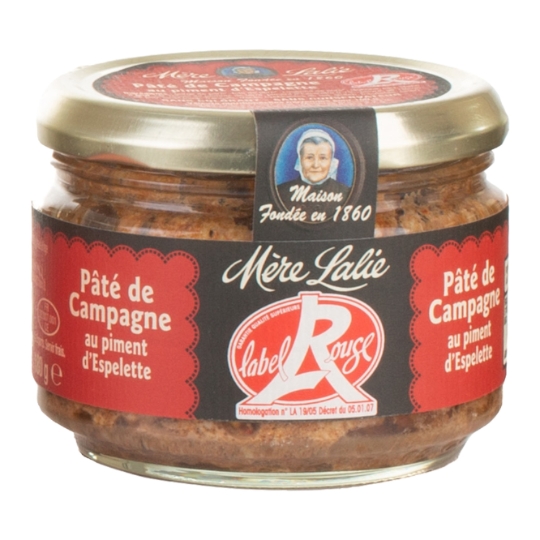 Pâté de campagne au piment d'Espelette Label Rouge MERE LALIE